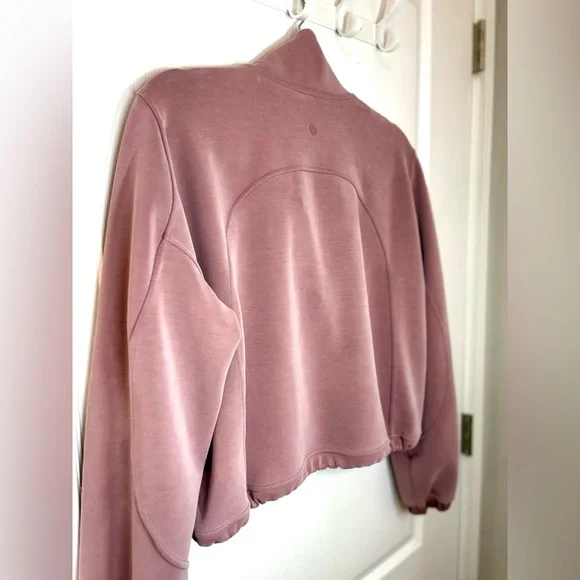 Lululemon•Brushed Softstreme Half Zip Cinch Pullover•Twilight Rose•FLAWLESS•8 - Picture 6 of 16